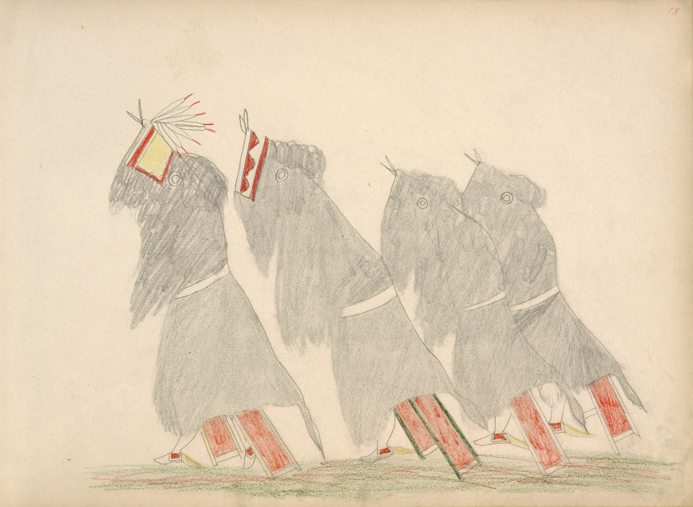 While Hunting Them to Procure a Buffalo Bull's Head for a Medicine Dance