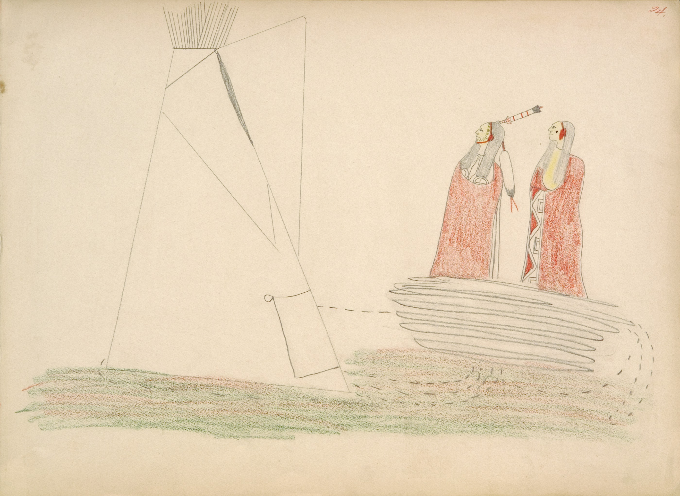 Audle-ta Returning with His Wife after Capturing Her from Tane-die with whom She Eloped