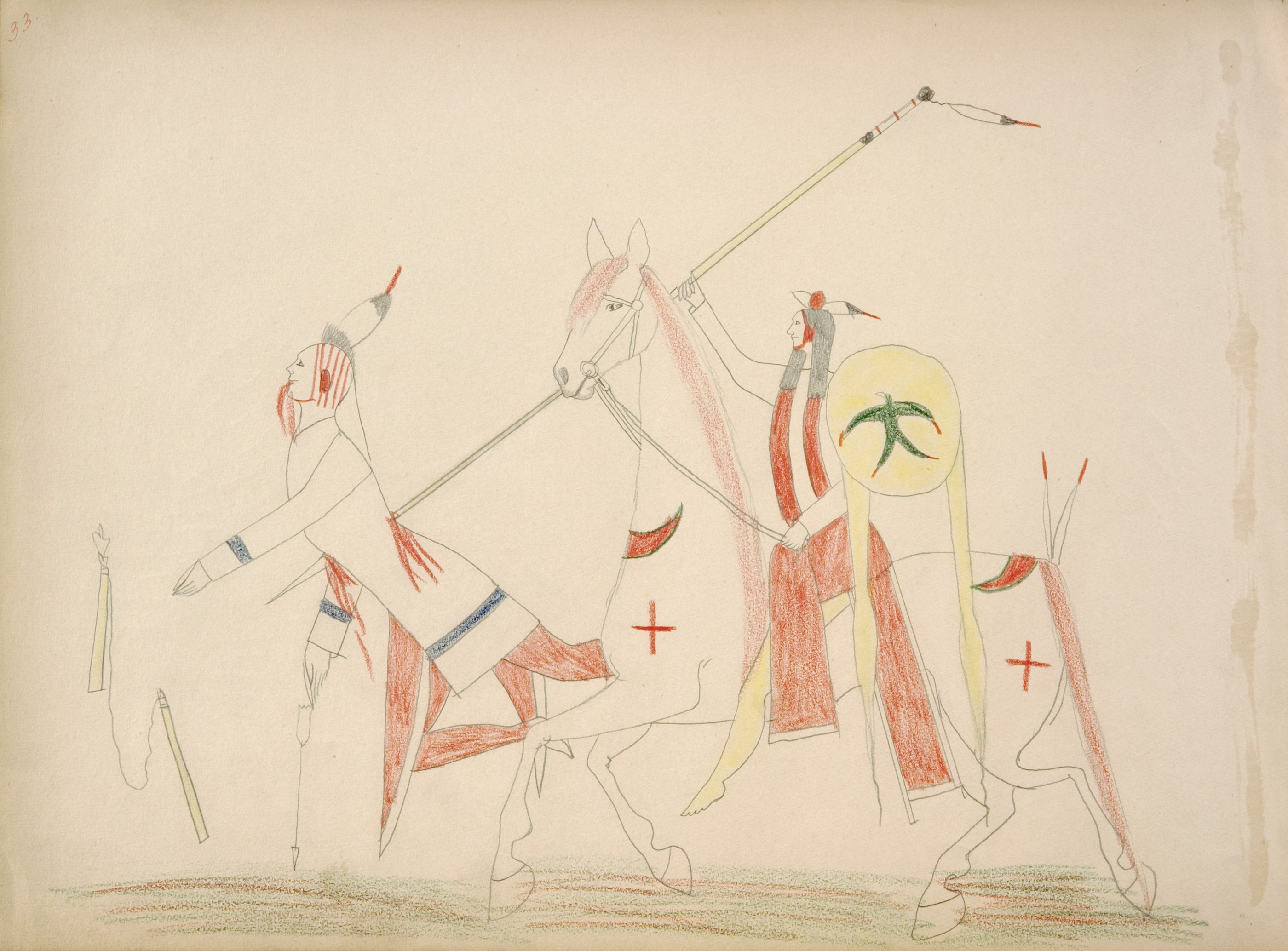 Tong-ke-i-he (Kiowa) Killing Pawnee