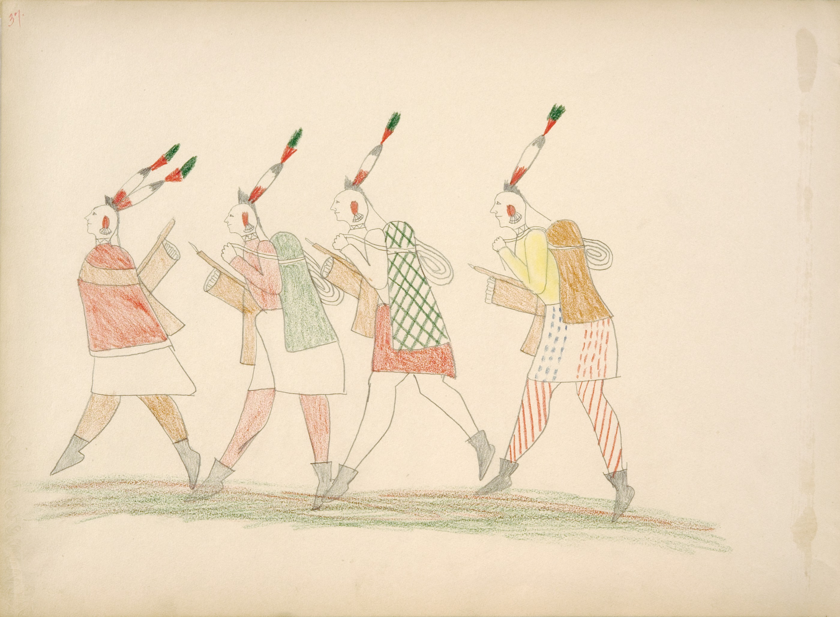 Pawnees Returning to Their Homes After Losing Their Ponies in Engagements with Kiowas