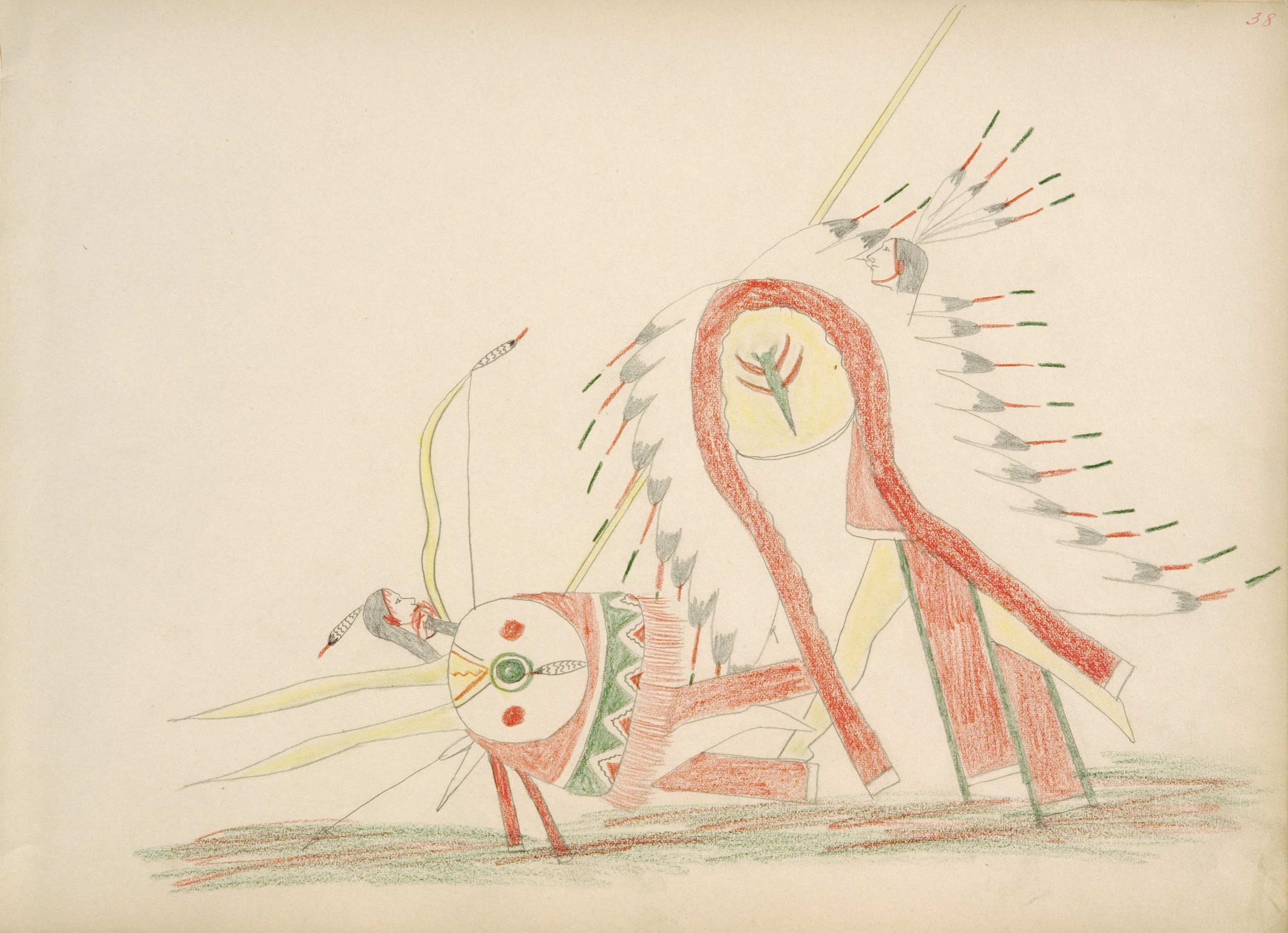 An-one (Kiowa) Being Killed by Cheyenne