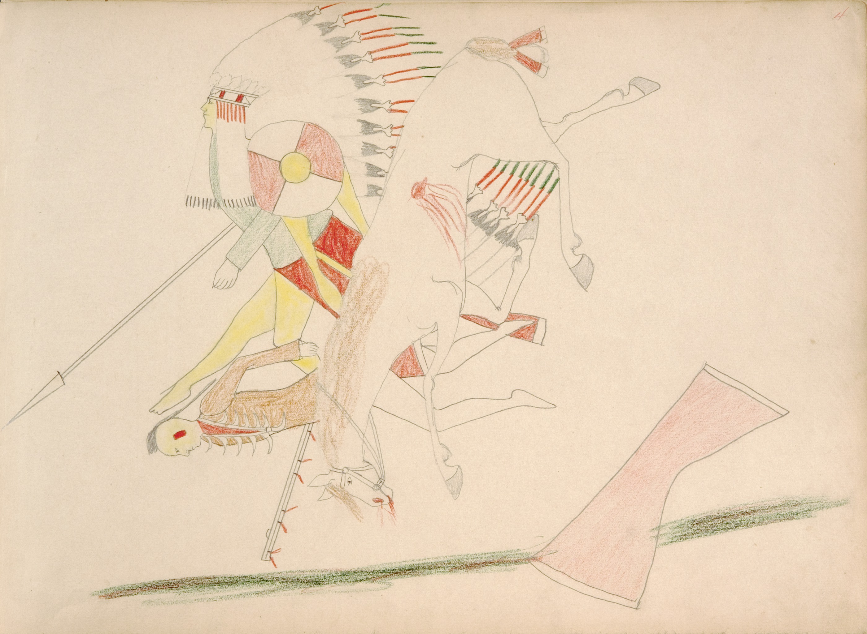 Mau-hin (Kiowa) Killing Pawnee 