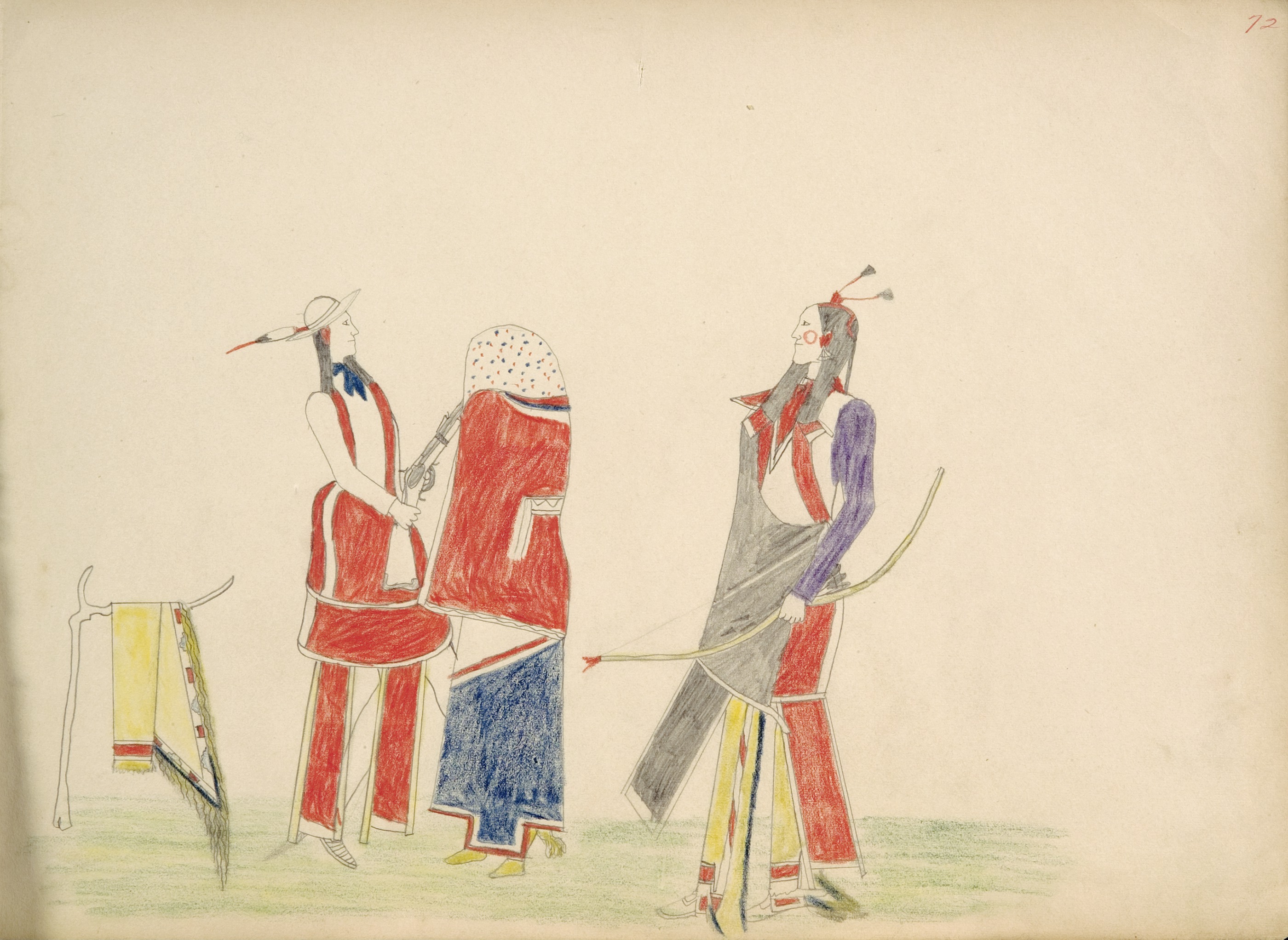 Sau-taugh-Koy Steals Guo-geiu-ha's Wife at the Ute's Camp at Night 