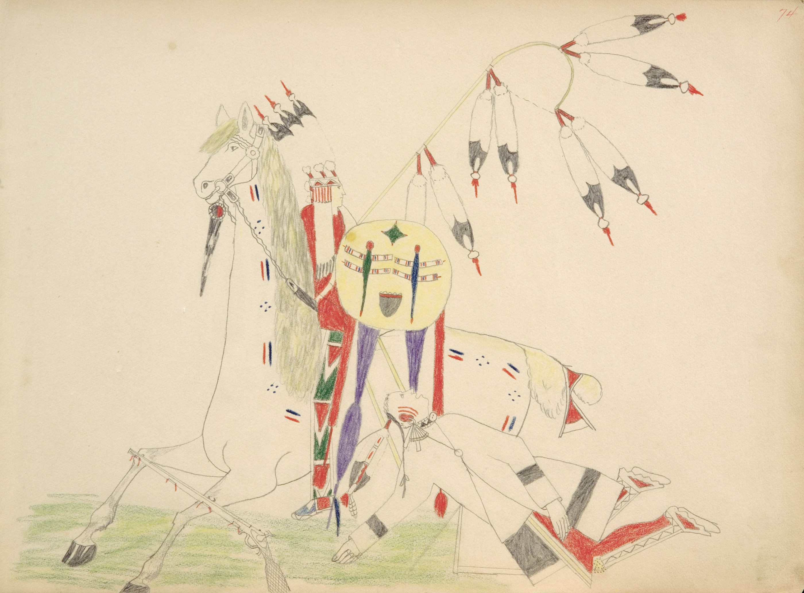 Mine-yock (Kiowa) Kills Pawnee